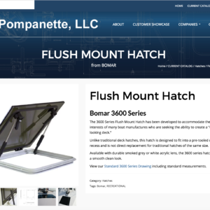 Flush Mount Hatch item in PompanetteLLC.com