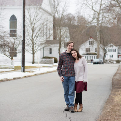 Brian and Emily's couples session taken in Walpole, NH in February 2017.