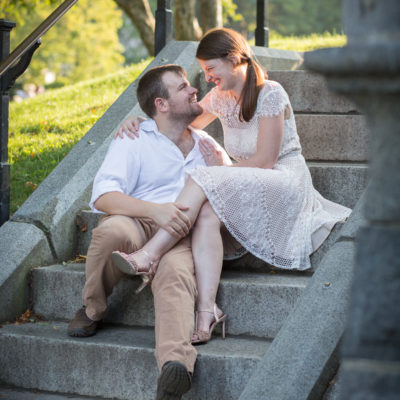 Kevin and Jenny's Engagement Session taken at the Boston Public Gardens; August 2017. 